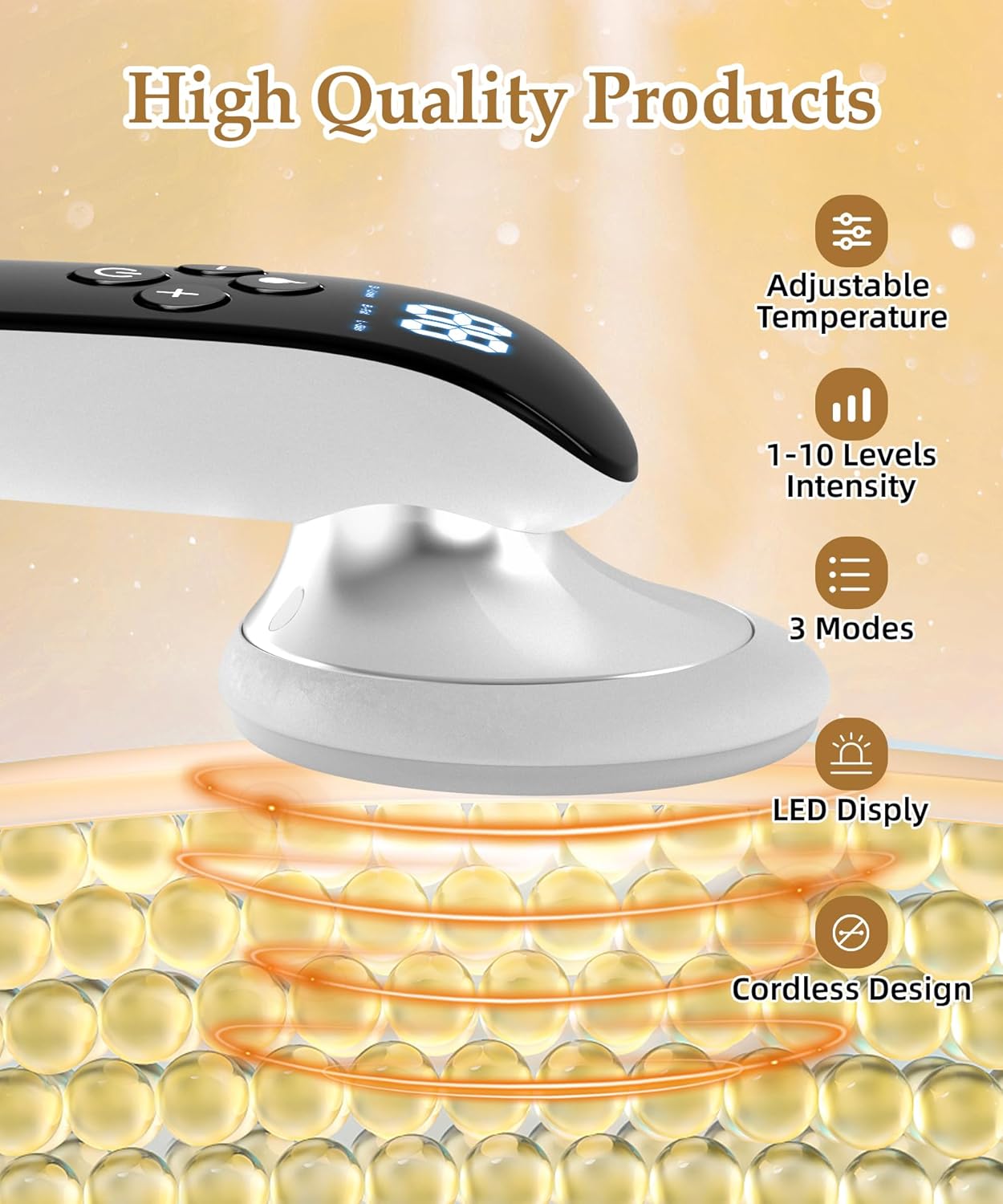 SENSIOHOME Body Sculpting Machine, Electric Cellulite Massager Handheld Cordless Massager for Belly Fat, Waist, Arm, Hip, Leg, Best Present for Man&Women